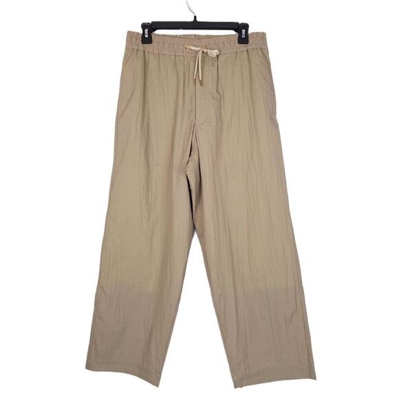 Fumito Ganryu Men's Relaxed-Fit Lined Woven Drawstring Pant Beige Sz 1 Small NWT - Picture 1 of 9